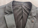 杉杉西服單西外套男士色織暗格紋商務(wù)休閑通勤平駁領(lǐng)花紗工藝西裝男裝 曬單實(shí)拍圖