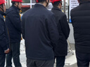 羅蒙加厚保暖中長(zhǎng)款風(fēng)衣男士秋冬季外套翻領(lǐng)棉衣棉襖棉服大衣上衣男裝 曬單實(shí)拍圖