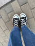 匡威（Converse）官方 1970S兒童經(jīng)典低幫帆布鞋黑色368986C 黑/368986C 35 曬單實(shí)拍圖