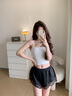 Calvin Klein內(nèi)衣【七夕禮物】25春夏女ck性感蕾絲拼接順滑家居短褲睡褲QS7294 UB1-太空黑 XS 曬單實(shí)拍圖