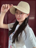 SOMUBAY 2026新款時(shí)尚草帽女夏編織鏤空透氣遮太陽(yáng)帽大檐可折疊鴨舌帽 米色 55-59cm 曬單實(shí)拍圖