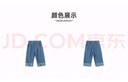 嘟嘟家女童牛仔褲秋裝新款寶寶直筒褲子寬松兒童秋季長(zhǎng)褲洋氣童裝wp 淺牛仔藍(lán) 100 曬單實(shí)拍圖
