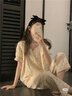 俞兆林睡衣女夏季短袖套裝可愛(ài)卡通熊舒適透氣甜美可外穿家居服 曬單實(shí)拍圖