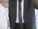 勤度音樂(lè)生藝考禮服男DK制服一套休閑西裝男套裝痞帥高校學(xué)生小西服男 【單扣子】?jī)杉住就馓?西褲】  3XL 曬單實(shí)拍圖