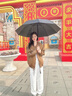 JCZS德國品質(zhì)超大折疊晴雨兩用傘加大號加固加厚雨傘防曬遮陽太陽傘男 黑膠—藏青 8骨 曬單實拍圖