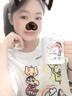 風(fēng)采兔 100%純棉笑臉蠟筆小新卡通休閑可愛T恤女2025款百搭寬松短袖上衣 米灰色 L 曬單實拍圖