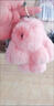 IGNB裝死兔垂耳兔子掛件毛絨公仔玩具仿獺兔毛生日禮物包包掛件鑰匙墜 韓粉色18cm 曬單實(shí)拍圖