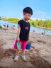 G.DUCKKIDS童裝男童夏季套裝新款兒童衣服字母印花中小童男孩無袖坎肩背心 紅色 110 (建議身高100-110 4-5歲) 曬單實(shí)拍圖