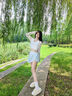 妙奕嘉分體泳衣女性感純欲帶胸墊裙式長(zhǎng)袖游泳衣女士2025新款顯瘦高級(jí)感 分體泳衣三件套【薄荷綠】 均碼 【建議80-118斤】 曬單實(shí)拍圖