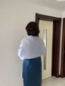 紫魅俏春秋季新款媽媽裝連衣裙披肩兩件套女洋氣時尚中長款修身宴會禮服 套裝【披肩+連衣裙】 M (建議100斤以下) 曬單實(shí)拍圖