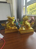 莫尼森黃銅麒麟擺件一對客廳玄關(guān)辦公室桌面裝飾工藝品公司喬遷開(kāi)業(yè)禮物 小號麒麟(金色)+銅底座 曬單實(shí)拍圖