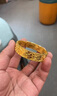 MERCANTIA金包銀古法開(kāi)口吉言手鐲女士手環(huán)情人節(jié)禮物實(shí)心不褪色首飾送母親 吉言開(kāi)口手鐲總重30克包金約1.5克 曬單實(shí)拍圖