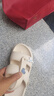 梵科（FANKE）涼鞋女韓版夏季外穿防滑厚底踩屎感百搭女士休閑沙灘兩穿涼拖鞋 米色 39-40 曬單實拍圖