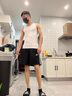 陌小伊男士背心夏季馬甲坎肩短袖韓版無(wú)袖背心男式寬松運動(dòng)健身上衣 白色 XL 曬單實(shí)拍圖