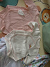 貝瑞加（Babyprints）嬰兒包屁衣2件裝純棉連體衣男女寶寶純棉三角爬服護肚柔軟 粉66 曬單實(shí)拍圖
