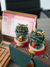 BOSSY故宮風(fēng)文創(chuàng  )招財石獅子一對凈心喜樂(lè )創(chuàng  )意工藝品茶寵桌面擺件伴手禮 凈心喜樂(lè )【禮盒裝】 曬單實(shí)拍圖