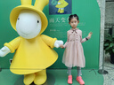 富羅迷女童連衣裙春季甜美洋氣小女孩針織網(wǎng)紗裙兒童公主裙 粉色 130  曬單實(shí)拍圖