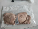 歐迪芬薄款內(nèi)衣女蕾絲文胸棉質(zhì)吸汗透氣大碼聚攏胸罩TJ 棕色 80A 曬單實拍圖