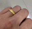周大生黃金戒指足金圓福戒指可調(diào)節(jié)送老婆媽媽情人節(jié)七夕禮物 約5.4g 曬單實(shí)拍圖