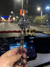 映紅 奔馳寶馬奧迪捷豹?jiǎng)P迪拉克保時(shí)捷路虎大眾汽車掛件女款高檔水晶車掛汽車用掛飾品車內(nèi)后視鏡掛件女士 純透明 曬單實(shí)拍圖