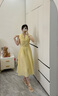 自巧小個(gè)子無(wú)袖通勤襯衫連衣裙女2025夏季新款收腰顯瘦中長(cháng)裙子 奶酪黃 S （3碼） 曬單實(shí)拍圖