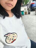 【刺繡】國潮甜美刺繡魔術(shù)貼純棉短袖T恤女2025夏新款潮牌上衣ins 淺灰色 純棉 刺繡 M 曬單實(shí)拍圖