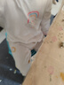 貝瑞加（Babyprints）兒童套裝男女寶寶純棉內(nèi)衣幼兒園睡衣打底上衣高腰褲2件 彩虹100 曬單實(shí)拍圖