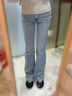 Levi's商場同款冰酷系列25春夏新款女士726高腰喇叭牛仔褲A3410 淺藍色 25 (32) 曬單實拍圖