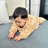 G. DUCKKIDS小黃鴨寶寶爬爬服嬰兒女寶戶(hù)外防臟爬衣兒童罩衣可外穿男爬行服連 燈芯絨連體款 卡其色 100cm 100碼 建議身高88-94cm 曬單實(shí)拍圖
