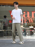 gxg.jeans男裝休閑褲 多色通勤寬松直筒長(zhǎng)褲子 25年春新品 卡其色 L (175) -31碼 曬單實(shí)拍圖