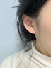 夢(mèng)金園黃金耳飾迷你小金豆足金實(shí)心耳釘養(yǎng)耳棒男女款生日禮物定價(jià) 大號(hào)一對(duì)-約0.3g（長度12mm） 曬單實(shí)拍圖