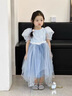 G.duck童裝女童連衣裙秋裝2024新款?lèi)?ài)莎公主裙兒童服裝小女孩生日禮服 藍色【8312】 90 (建議身高80-90 1歲-2歲) 曬單實(shí)拍圖