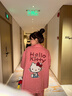 繆黛hellokitty睡衣女2025夏季薄款短袖長褲可愛卡通凱蒂貓網(wǎng)紅家居服 可愛紅【短袖+短褲+長褲】 L (165) 曬單實拍圖
