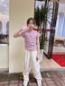 G.DUCKKIDS小黃鴨女童工裝褲夏季冰絲兒童褲子中大童防蚊褲女孩夏裝運動長褲 黑色 160 尺碼13~14歲【150-160cm】 曬單實拍圖