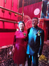 紫魅俏2025年春夏季新款婚禮媽媽裝連衣裙顯瘦婚宴裝禮服高端中老年女裝 紅色【短袖】 2XL (建議120-130斤) 曬單實(shí)拍圖