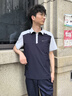 梵可梵（fankefan）夏季速干T恤定制印LOGO短袖工作服男POLO衫彈力4S店汽修銷售工服 藏藍(lán)拼銀灰 XL 曬單實(shí)拍圖