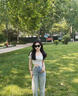 ICH MODE美式復(fù)古寬松牛仔褲女2025新款直筒闊腿工裝褲休閑褲子男 淺藍(lán)色 XL 曬單實拍圖