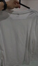 名創(chuàng)優(yōu)品純棉長袖t恤男春秋季純色圓領(lǐng)內(nèi)搭衣服寬松休閑打底衫 白色 L  曬單實(shí)拍圖