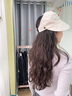 蘇木佰（SOMUBAY）防曬帽女可掛口罩遮陽(yáng)帽大頭圍戶(hù)外速干鴨舌漁夫帽子防紫外線(xiàn) 米色（可掛口罩/扎馬尾） 升級可調節彈力頭圍 曬單實(shí)拍圖
