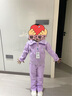 迪士尼女童春秋套裝秋季女孩外套兒童褲子運(yùn)動(dòng)休閑套裝TD4DT002 紫 130 曬單實(shí)拍圖