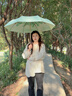 左都（ZUODU）遮陽(yáng)傘加大號(hào)防曬防紫外線彩膠大花太陽(yáng)傘女晴雨兩用折疊便攜雨傘 【翠菊】插畫彩膠upf50+晴雨兩用 曬單實(shí)拍圖