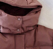 KOLON SPORT/可隆SECO短款羽絨服 女子戶外防風(fēng)連帽通勤保暖鵝絨服 LKDJ4WTT04-DN 深棕色 L 曬單實(shí)拍圖