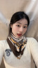 啄木鳥(niǎo)（TUCANO）護頸三角磁吸扣小圍巾女2025新款秋冬感方巾棉麻護領(lǐng)絲巾圍脖領(lǐng)巾 磁扣棉麻-羽意絲絨 【升級面料更 曬單實(shí)拍圖