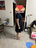 Navigare意大利小帆船短袖連衣裙女2025年夏季修身顯瘦POLO裙休閑簡約裙子 海軍藍 L 曬單實拍圖