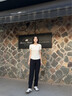 李寧運(yùn)動(dòng)褲女夏季新款冰絲速干褲子女士顯瘦顯高跑步透氣休閑長褲衛(wèi)褲 黑色-直筒/男女同款 【膠印標(biāo)】 L /175 建議(120-145斤) 曬單實(shí)拍圖