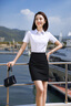 短袖襯衫女職業(yè)裝正裝2025夏季白襯衣酒店前臺銀行辦公面試工作服 藍(lán)色常規(guī)款 XL 【 約105-115斤人穿 】 曬單實(shí)拍圖