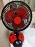 豐馳迷你電風(fēng)扇便攜式臺式風(fēng)扇大風(fēng)力床頭辦公室小風(fēng)扇桌面卡通可愛(ài)輕音家用宿舍臺扇 黑甲殼蟲(chóng)-搖頭 標配1.3米線(xiàn) 曬單實(shí)拍圖