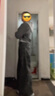 JZDZ休閑灰色夾克棒球服外套女感寬松顯瘦氣質(zhì)毛呢短款開衫春秋季新款 灰色外套 L 建議110-125斤 曬單實(shí)拍圖