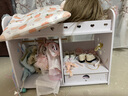 蓬源玩具棉花娃娃的家具床便宜床品新款 衣柜家具20cm娃娃床+被子+床單 雙層大號+衣桿衣架+床品可選 曬單實(shí)拍圖