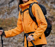 拓路者硬殼沖鋒衣女秋季戶外防風(fēng)防水高海拔登山外套男通勤 橙紅色 L  曬單實(shí)拍圖